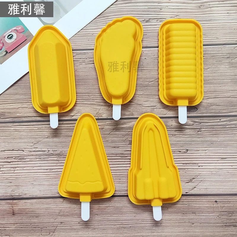 硅胶雪糕模具冰淇淋模具DIY自制雪糕冰棍 奶酪模具 凉粉模具创意