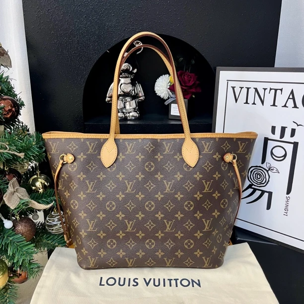 99新 LouisVuitton/路易威登 购物袋中号正品全原 经典百搭托特包