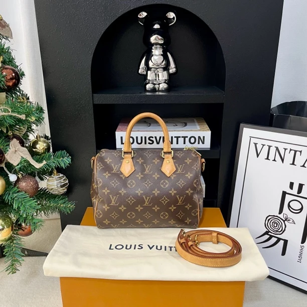 95新 LouisVuitton/路易威登 speedy枕头25正品全原 经典时尚百搭