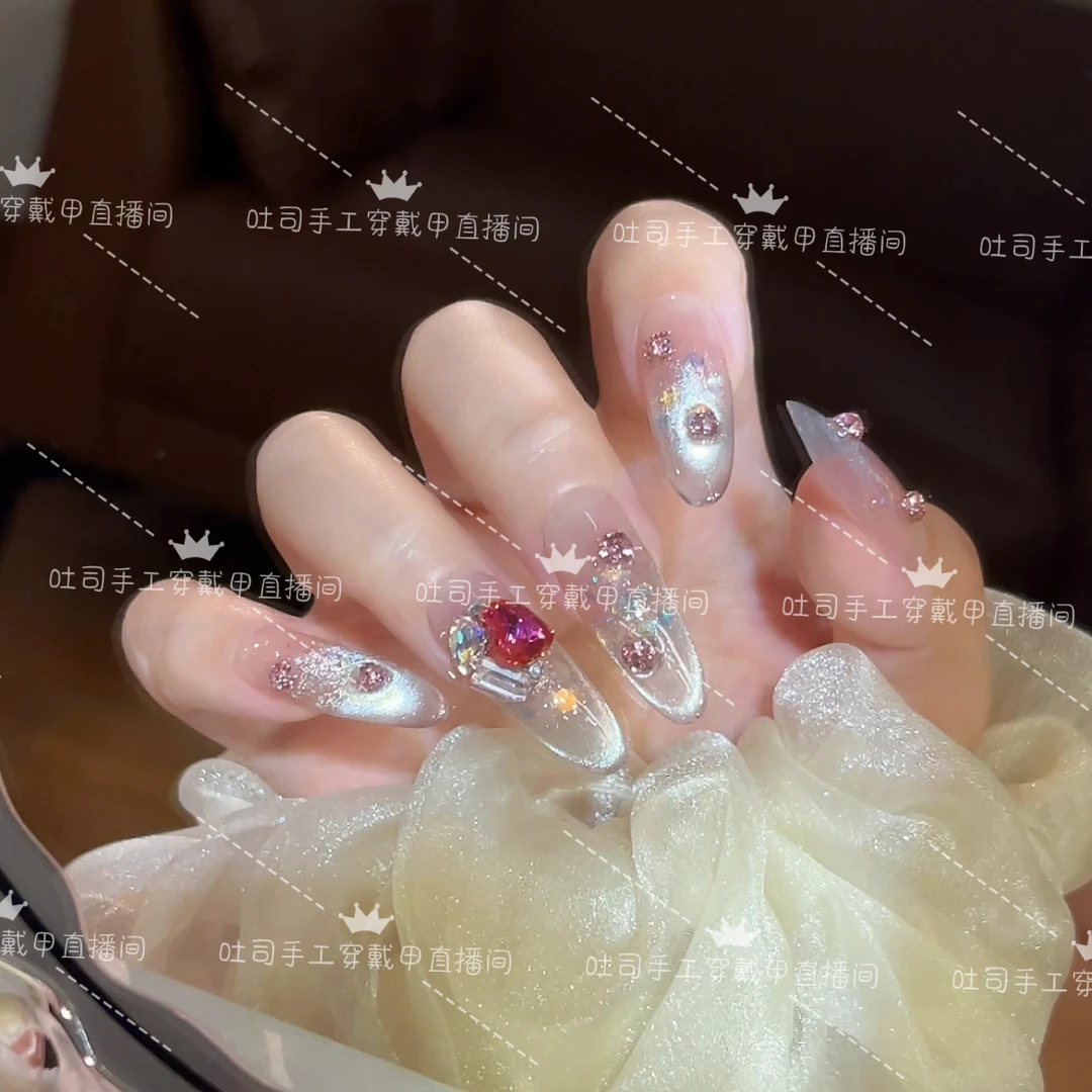 郝本晚宴 穿戴甲纯手工美甲贴片TSX