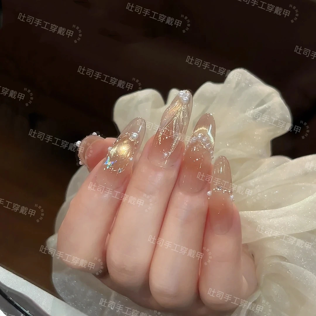 【巴洛克-人鱼】 穿戴甲纯手工美甲贴片TS 10片