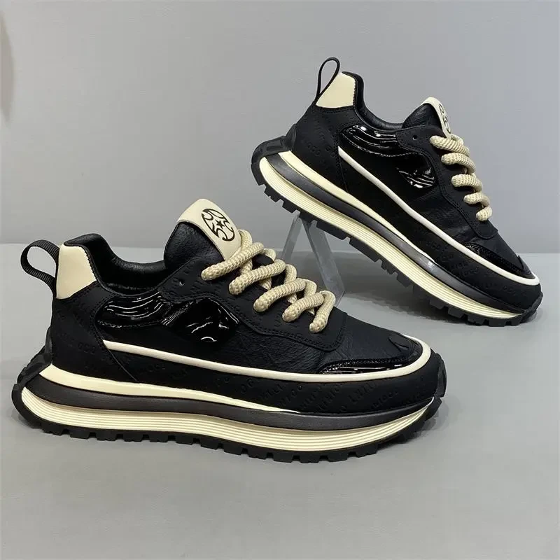 欧洲站男鞋秋冬季潮流厚底运动休闲青少年跑步百搭痞帅炸街老爹鞋