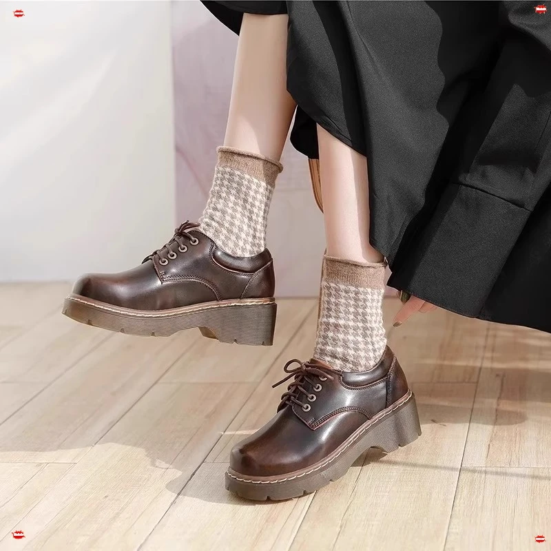 时尚2025春季厚底小皮鞋女英伦风日系学院法女秋粗跟法方春季透气