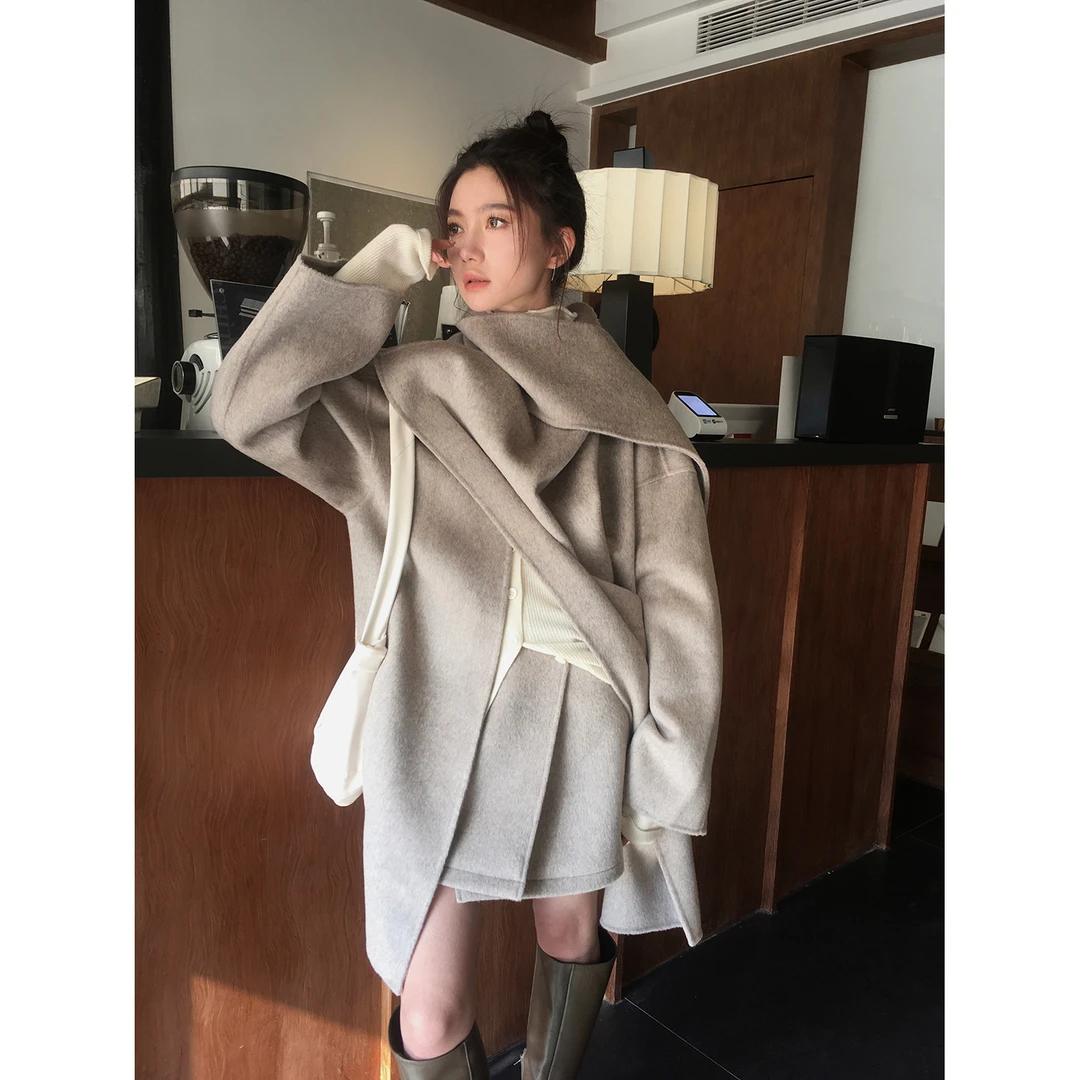 cunblvd常存 半裙艺术 设计感一片式直筒半身裙