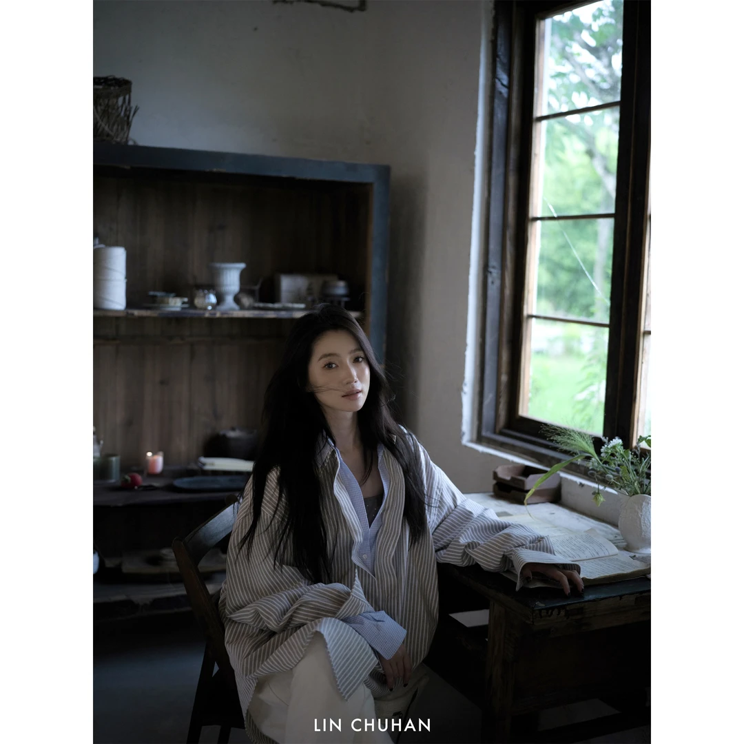 常存CUN BLVD 慵懒假日 假两件撞色条纹衬衫简约时尚松弛感衬衣