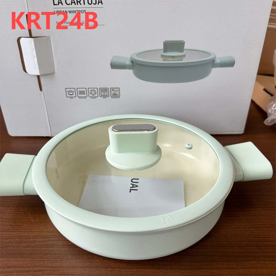 【外贸】24cm陶瓷低汤锅2.5L--KRT24B