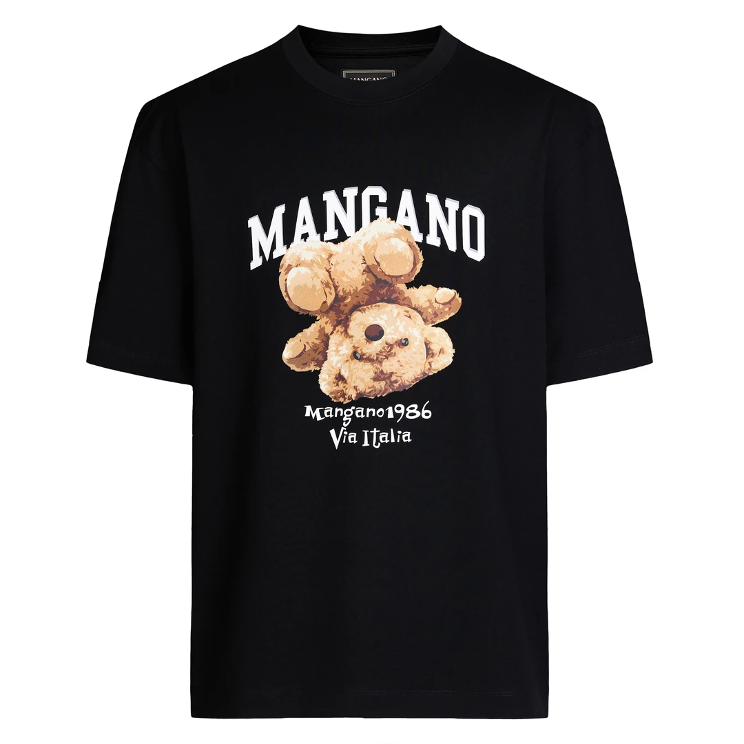 MANGANO曼加龙男士夏季时尚休闲百搭印花圆领卡通短袖高考毕业季