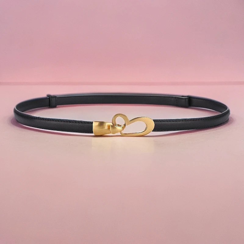 百搭免打孔细腰封女生真皮腰带女连衣裙外套收腰牛皮韩版无孔皮带