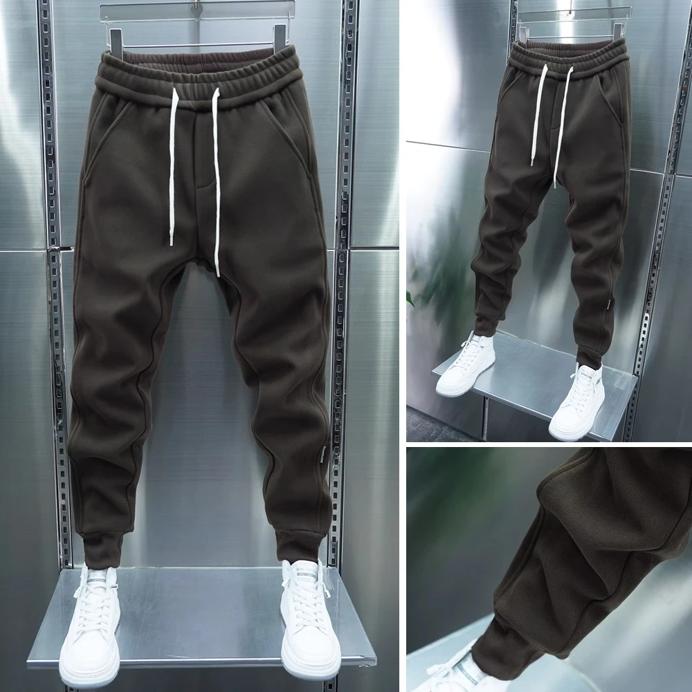 2025秋冬新款韩版男休闲裤宽松束脚运动哈伦裤潮牌纯色百搭小脚裤