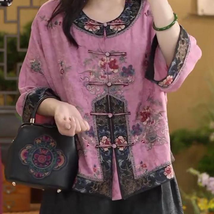 新中式民族风对襟清汉褂短开衫女夏季2024新款中国风遮肉显瘦网红