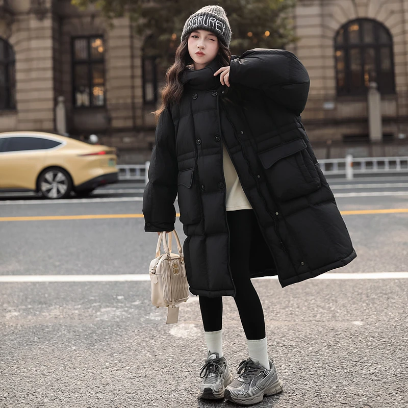 女童羽绒服冬季加厚2024新款4-12岁15岁中大童装休闲洋气保暖外套