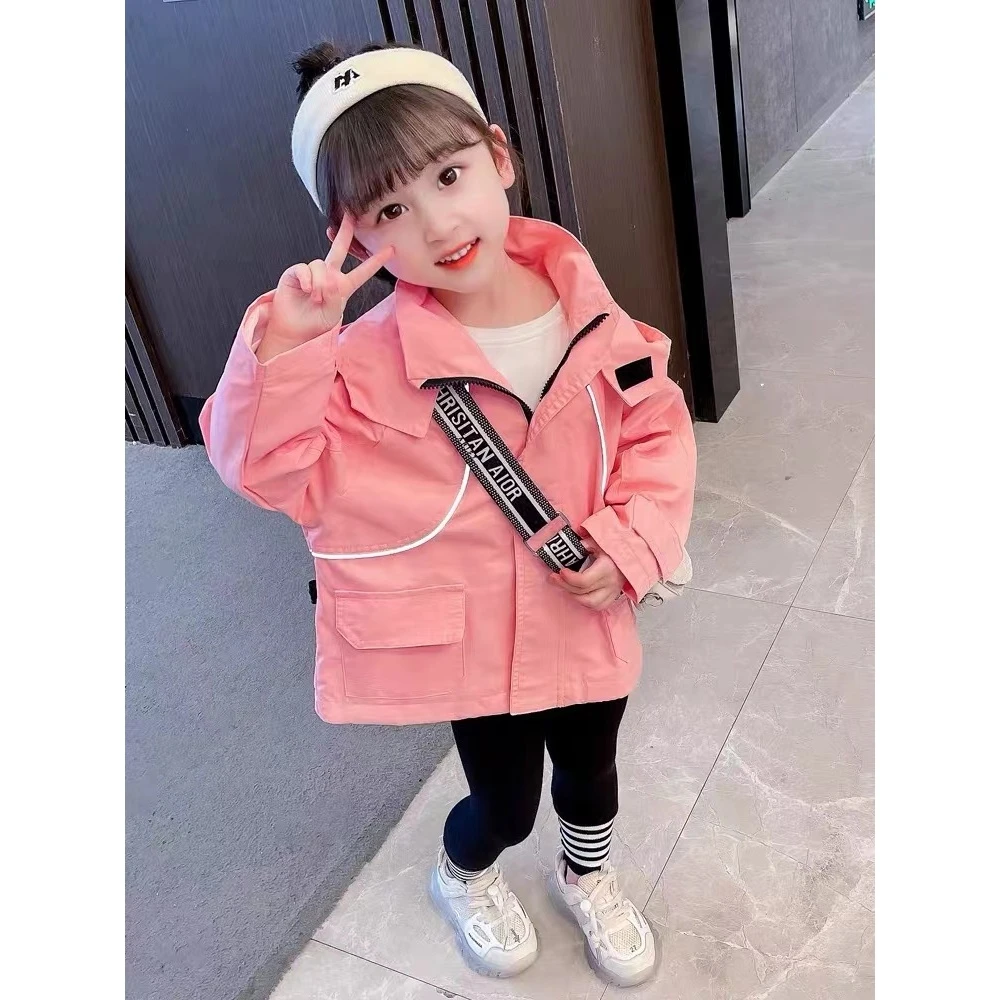 37117加绒加厚童装女童秋外套儿童女童小童女宝韩版时尚休闲外套