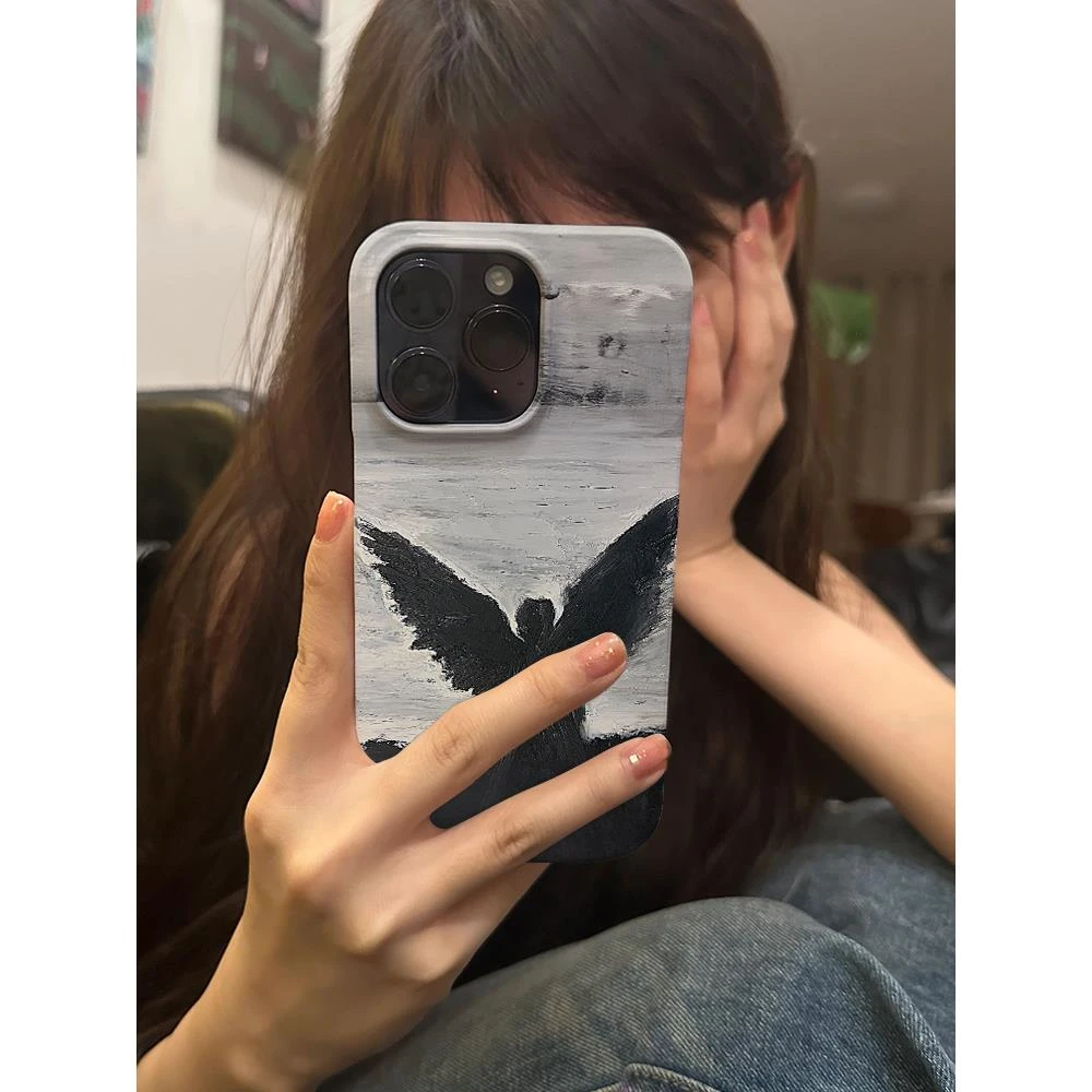 苹果15pro艺术小众手机壳ins风iPhone14promax个性15菲林14创意13