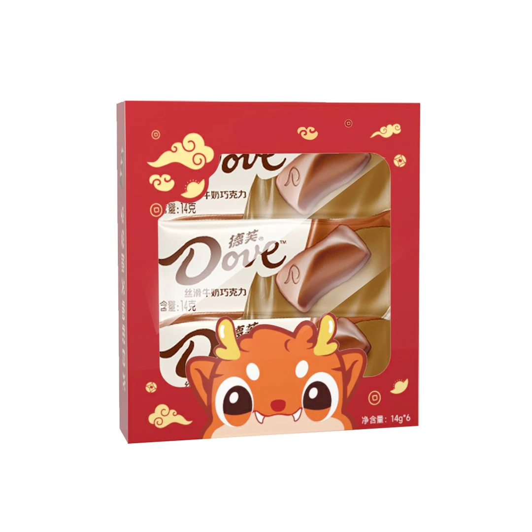 【德芙】丝滑牛奶巧克力14g*6根小龙人*1盒 DR