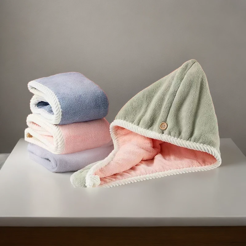 干发帽2023新款加厚双层 珊瑚绒超吸水速干干发帽  非连衣裙