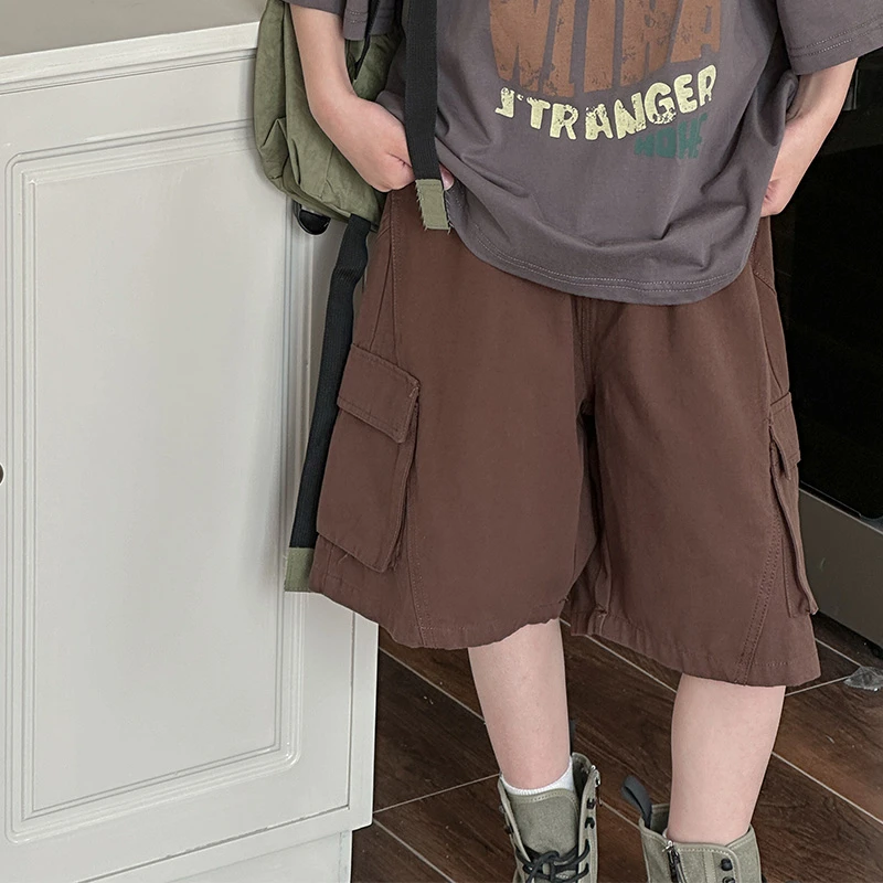 K26180女童夏装五分裤2025新款儿童洋气短裤春秋款时髦简约裤子潮