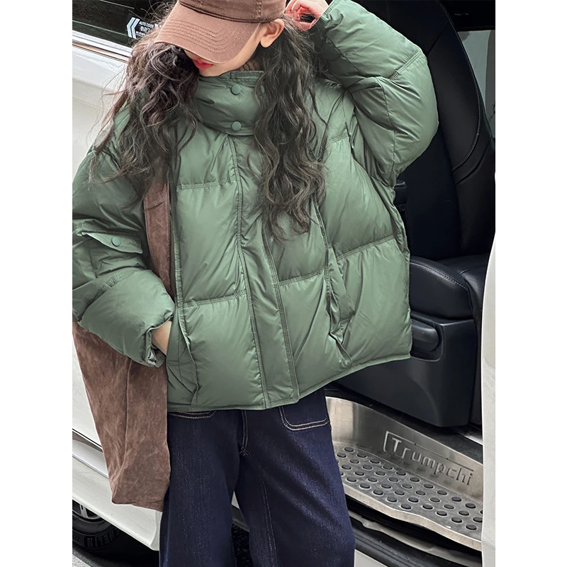 K27767女童羽绒服冬装新款儿童加厚面包服2025女大童外套保暖洋气