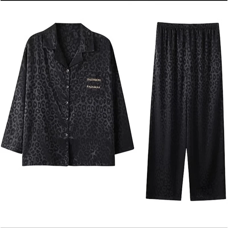 达芬奇密码2024秋冬新款情侣长袖男女睡衣套装