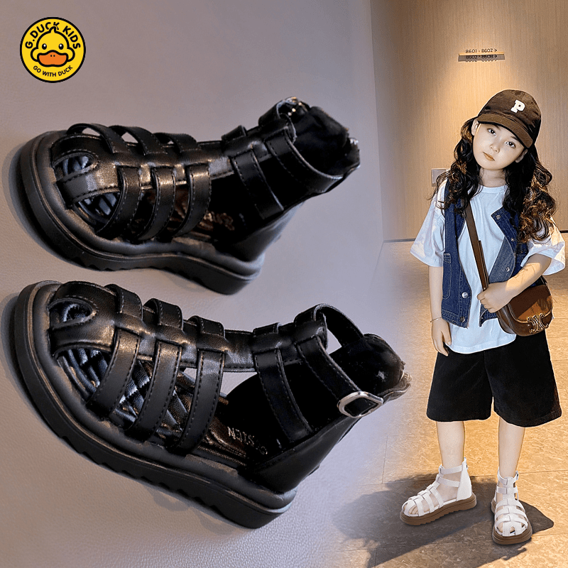 G.DUCKKIDS小黄鸭ins风夏季童鞋凉鞋可爱时尚宝宝中大童软底鞋