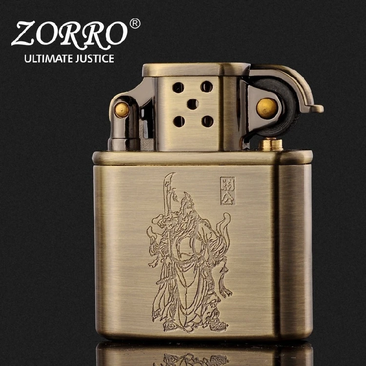 ZORRO佐罗复古老九门砂轮煤油打火机关公送礼男士礼品