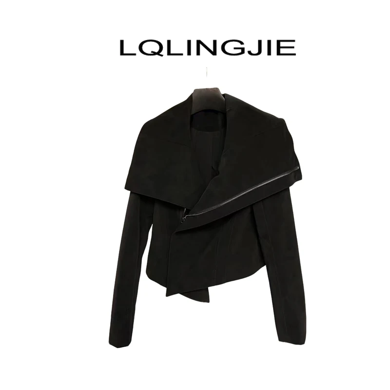 【Q-俏俏】 设计款高定大翻领时尚设计款短外套71024