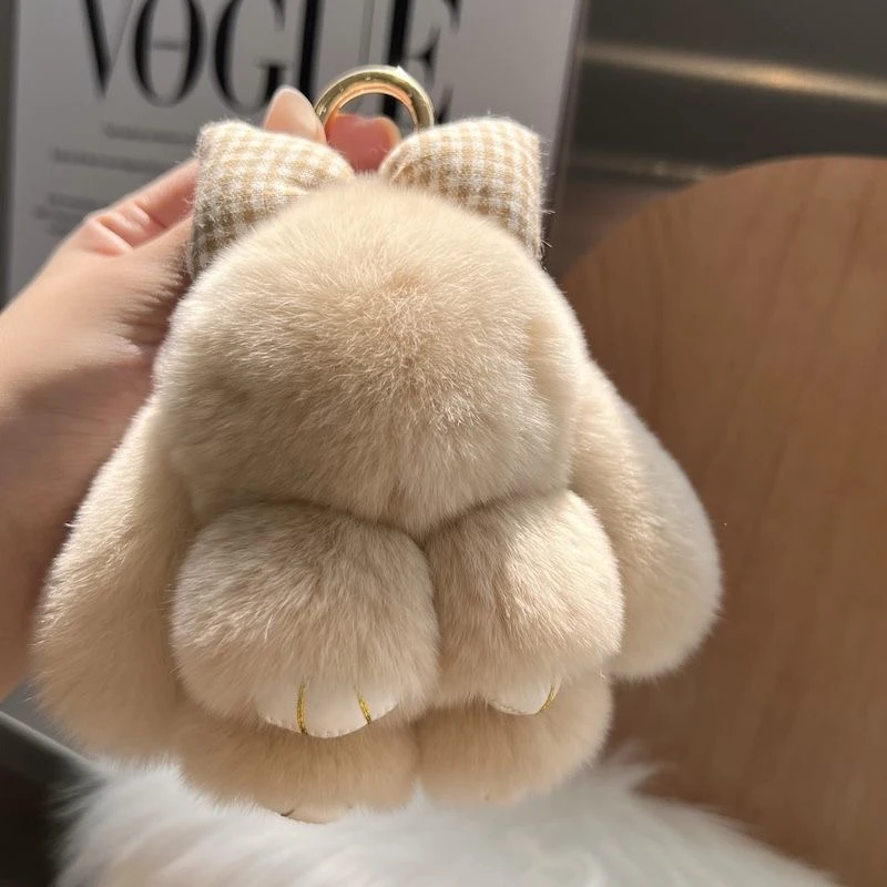 毛毛兔子小挂件娃娃