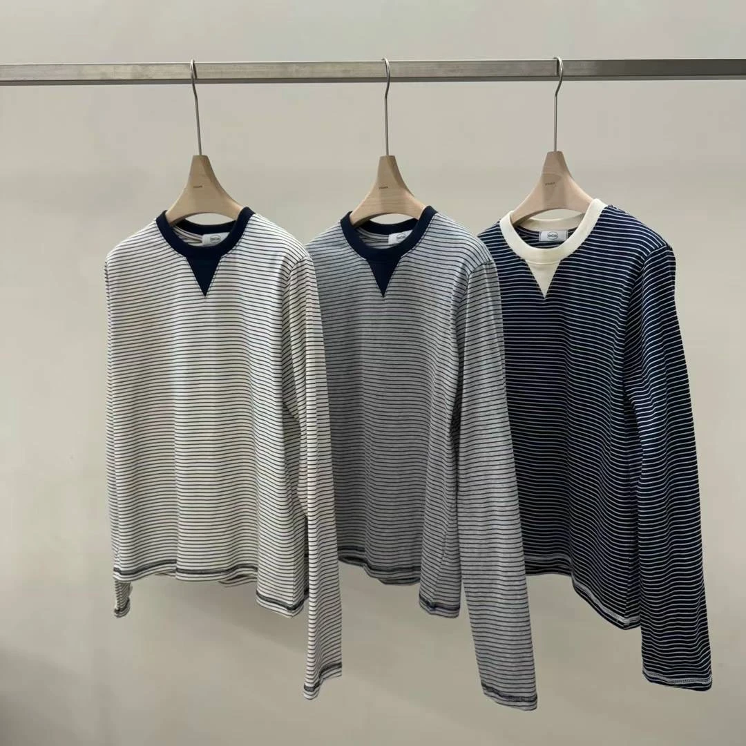 韩国秋季新款女士条纹长衫（no7天）1801814