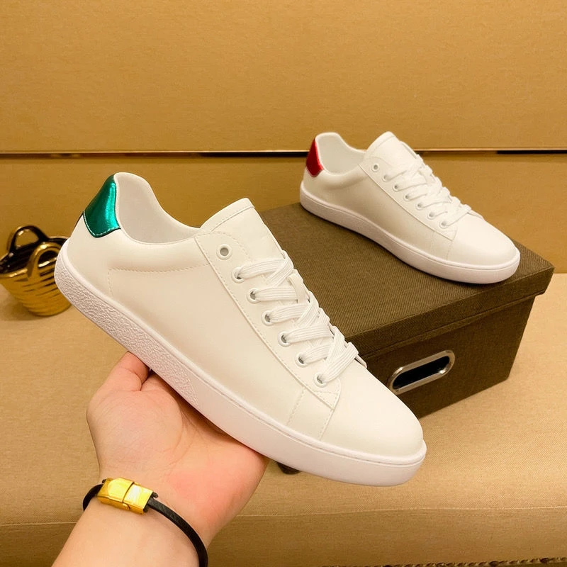 欧洲站新款春季时尚简约男士潮鞋百搭休闲小白鞋纯皮休闲板鞋青年