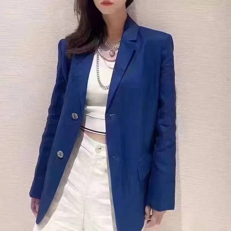 No退换 5400507宽松亚麻西服