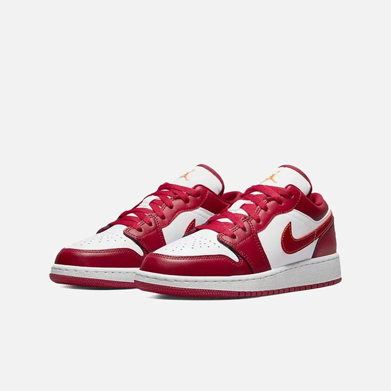 Air Jordan 1 Low GS AJ1大童/女款 白红低帮休闲板鞋553560-607