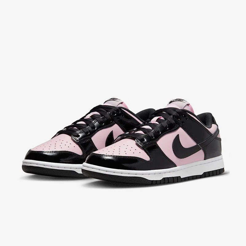Nike耐克Dunk Low ESS 黑粉 漆皮 女款 低帮休闲板鞋 DJ9955-600