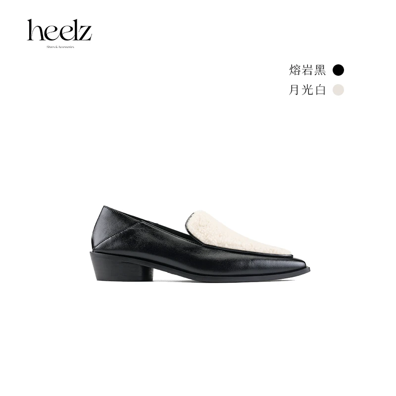 【断码福利】heelz设计师手工鞋履 ｜牧行系列羊羔毛乐福鞋3.5公分