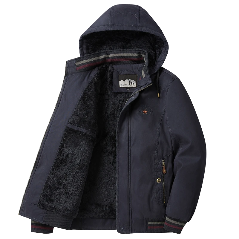 棉衣男2024冬季新款加绒加厚保暖大码男棉服宽松休闲防寒冬装外套