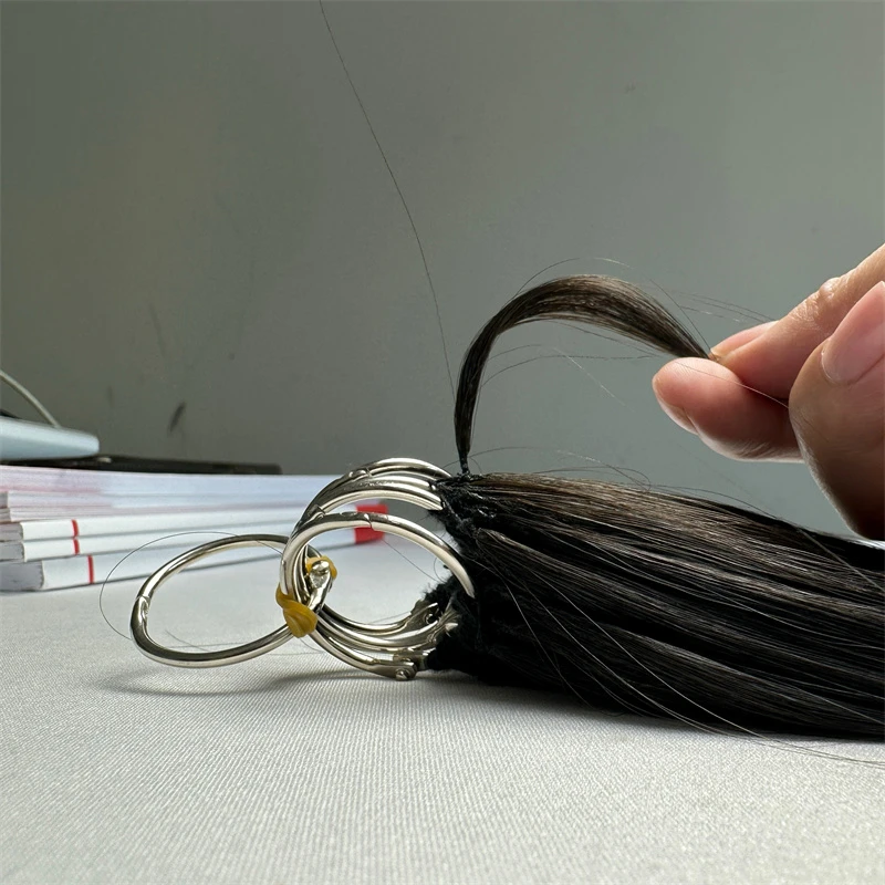 水晶线工艺无折头羽毛接发三代无痕接发接头发真发可卷可烫可拉直