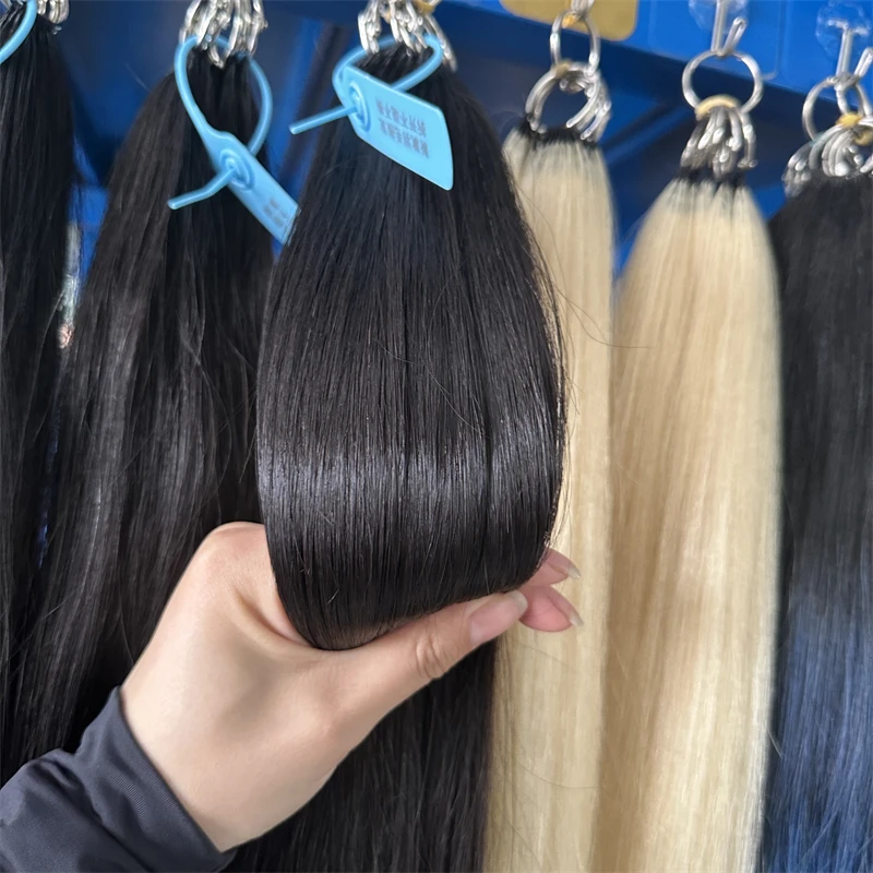 少女原辫发无折头羽毛接发真发可漂10度无黑丝高端品质