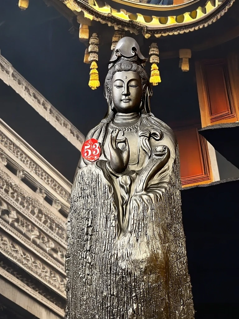 53号红椿乌木观音根雕