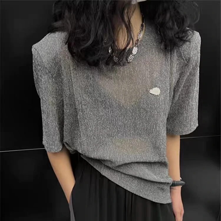 （断码清）欧洲站同款设计感时尚微透衬衣633款