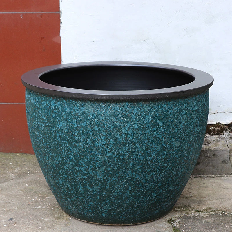 景德镇粗陶陶瓷鱼缸睡莲盆荷花大缸碗莲盆缸庭院仿石大水缸锦鲤缸