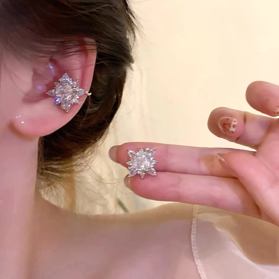 春日超闪耳夹女无耳洞雅丹新款轻奢小众气质耳骨夹时尚百搭ins