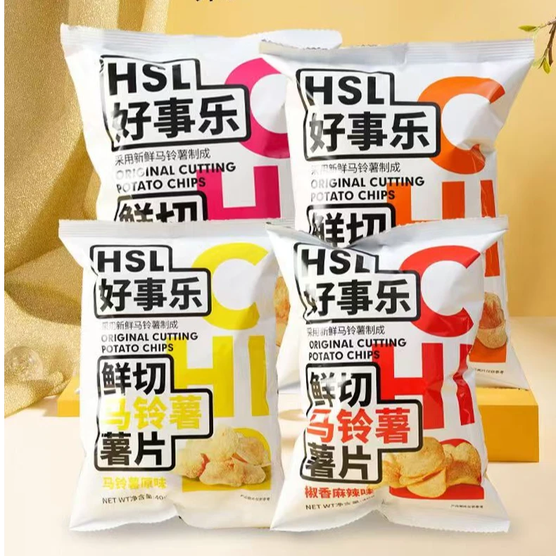 好事乐原切薯片多口味追剧解馋零食土豆片40克8袋【RJ】