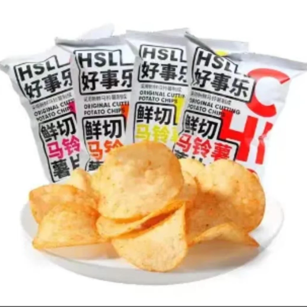 好事乐鲜切薯片 馋嘴零食薯片追剧18克10袋/箱麻辣番茄混装