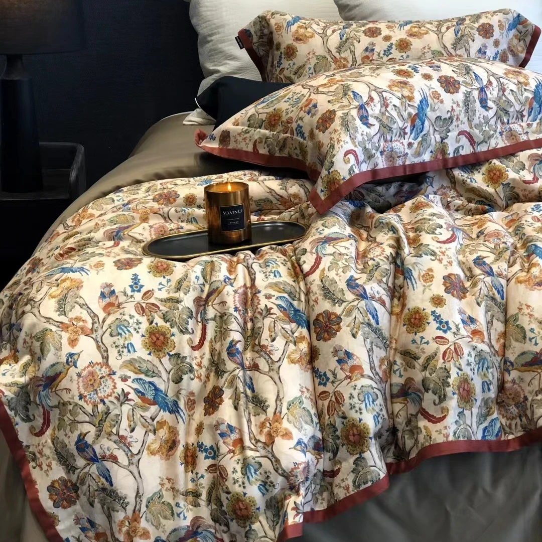 MarkCross秋冬热炎磨毛复古数码印花款四件套