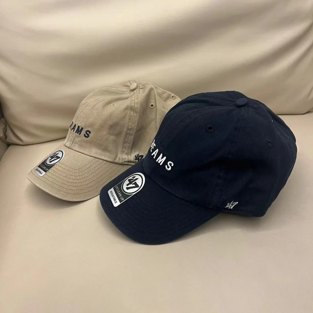 男女款复古棒球帽户外休闲遮阳百搭美式纯色刺绣棒球帽可调节头围