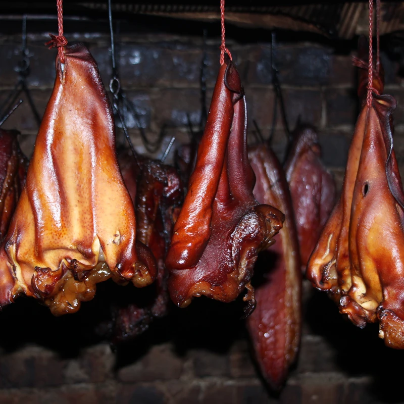 【现场称重】农家柏树枝烟熏腊猪耳朵YZ