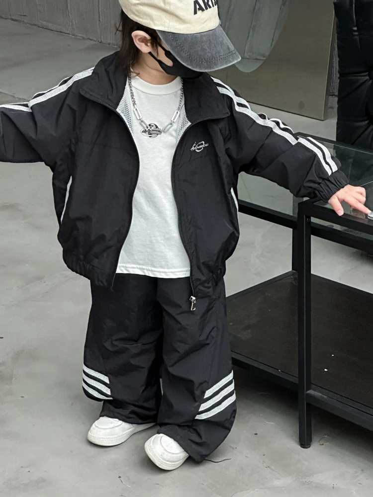 in 爱：mp24春季儿童套装韩版男女童运动休闲气质上学两件套6153