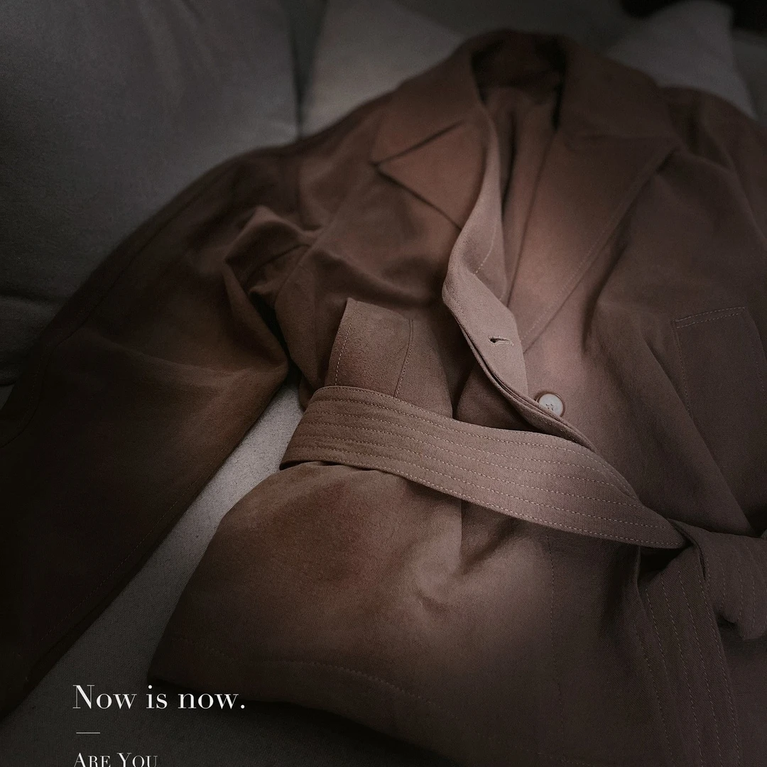 【特价不退换】咩尔先生法式慵懒短风衣