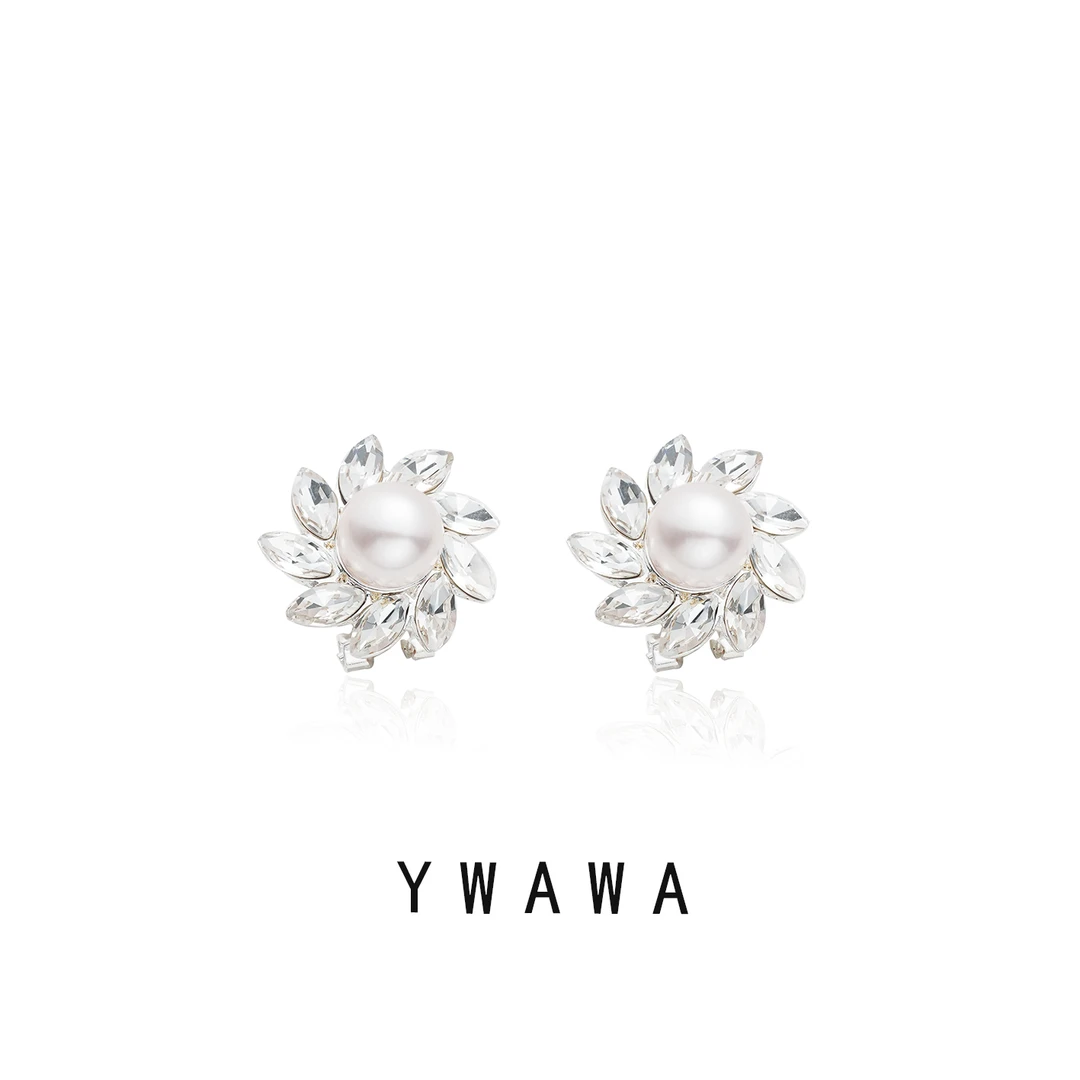 铜合金耳饰 1415花开富贵气质百搭耳钉