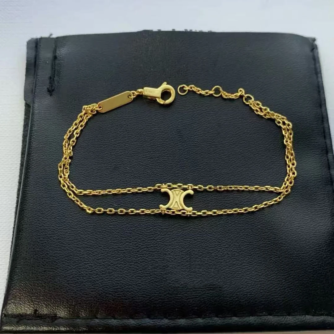 铜合金锆石手链 YM小凯黄色手链气质轻奢时尚简约百搭经典