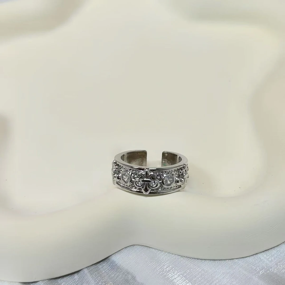 铜合金戒指 孤~YM克克军花戒指百搭复古小众个性时尚冷淡风轻奢