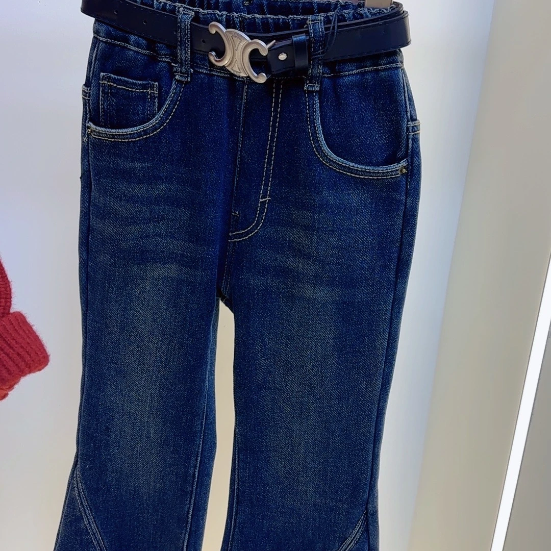 女童裤子2024新款洋气时髦牛仔裤